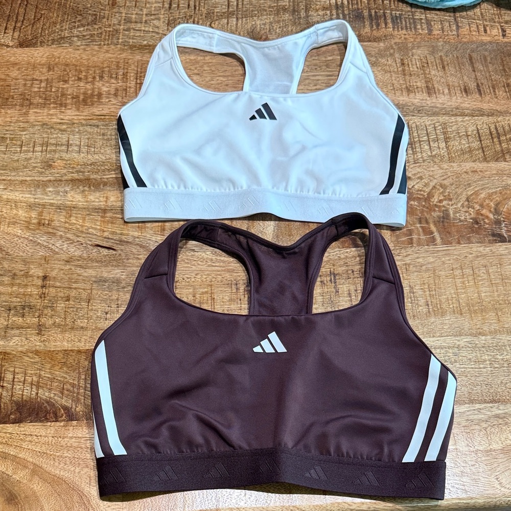 Adidas Women's Sports Bra Bundle - White and Brown